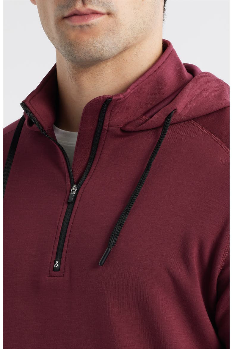 Half Zip Golf Hoodie, Alternate, color, MAROON