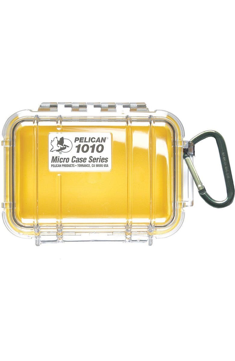 Pelican 1010 Micro Case for iPhone, Cell Phone, GoPro, Camera, and More, Main, color, Yellow/Clear