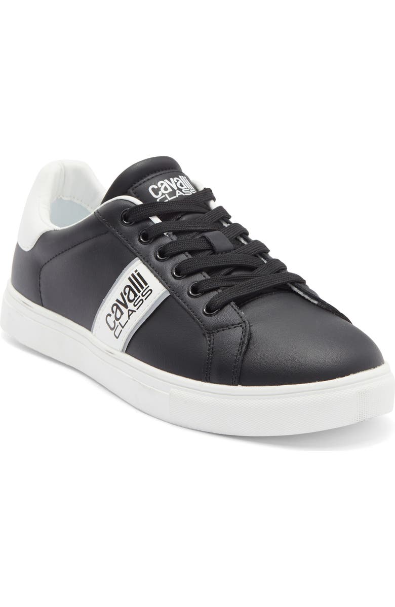 Roberto Cavalli Class Sneaker, Main, color, Black/ White