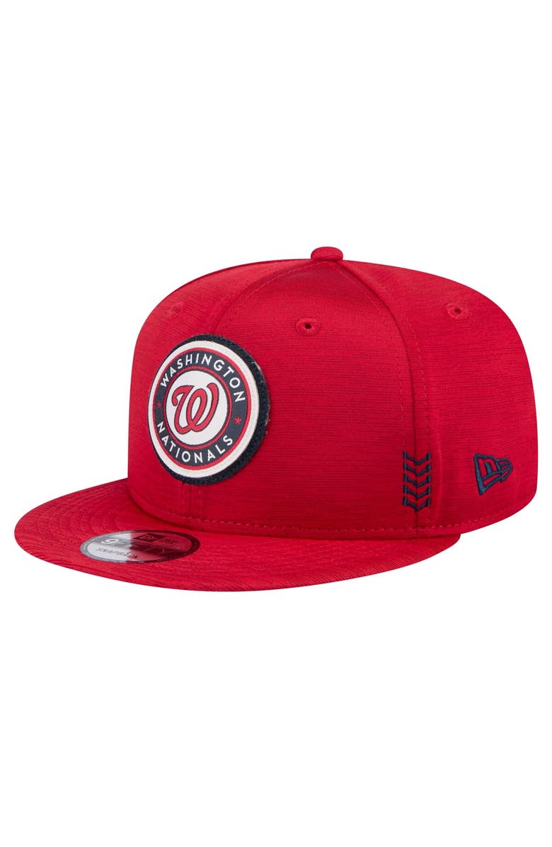 New Era Men's New Era  Red Washington Nationals 2024 Clubhouse 9FIFTY Snapback Hat, Main, color, 