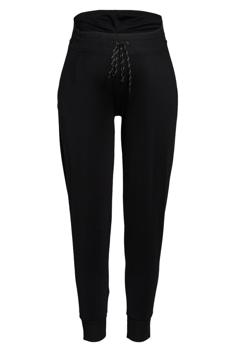 Live In Maternity Pocket Joggers, Alternate, color, BLACK