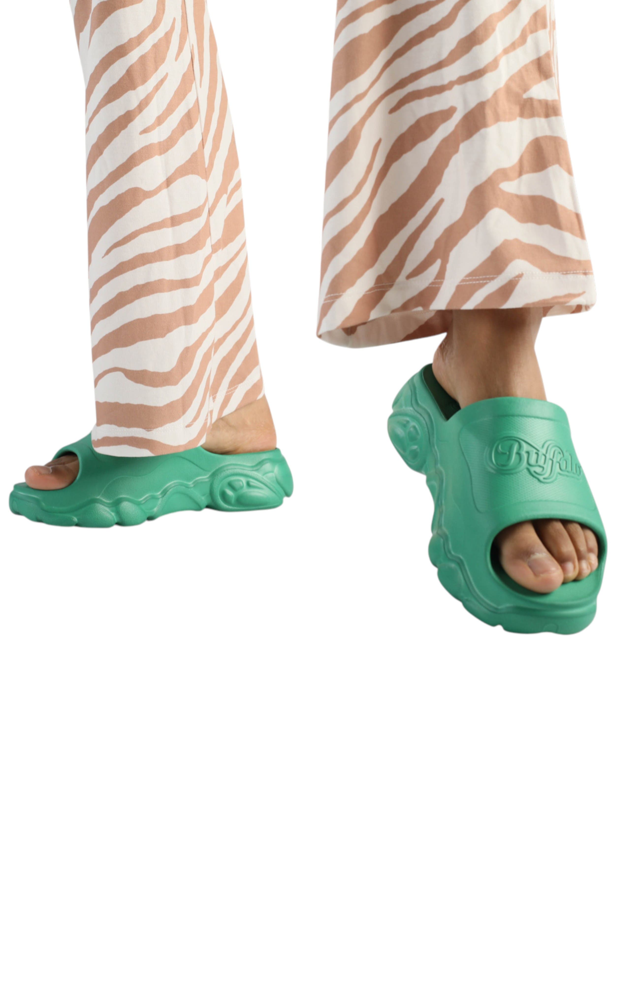 Buffalo Boots Cld Slide, Alternate, color, Green