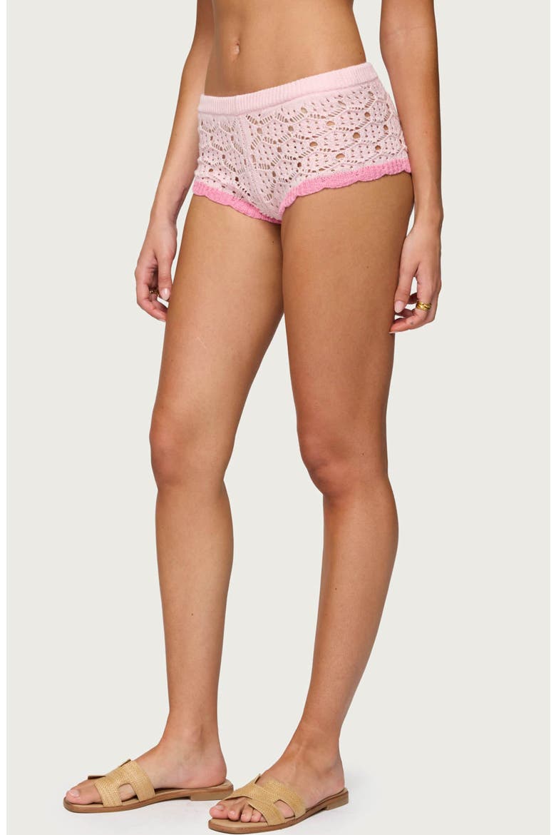 Elisa Open Stitch Shorts, Alternate, color, LIGHT-PINK