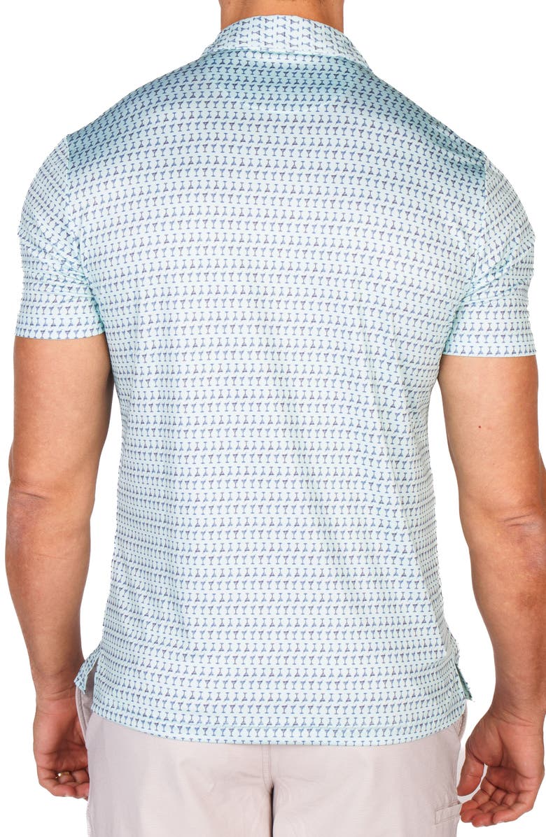 TailorByrd Martini Glasses Performance Golf Polo, Alternate, color, Spearmint