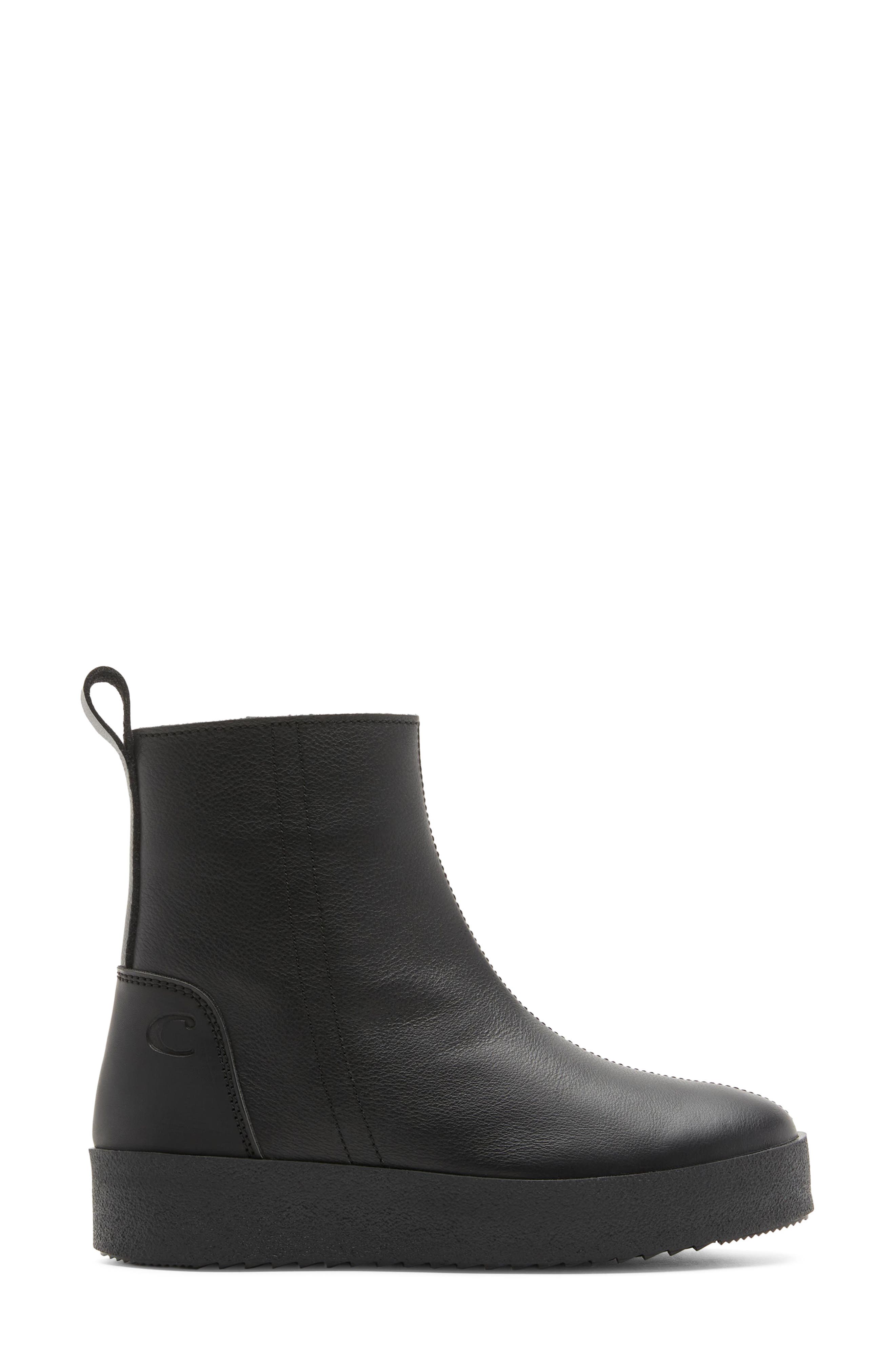 Exquisite Leather Bootie, Alternate, color, BLACK LEATHER