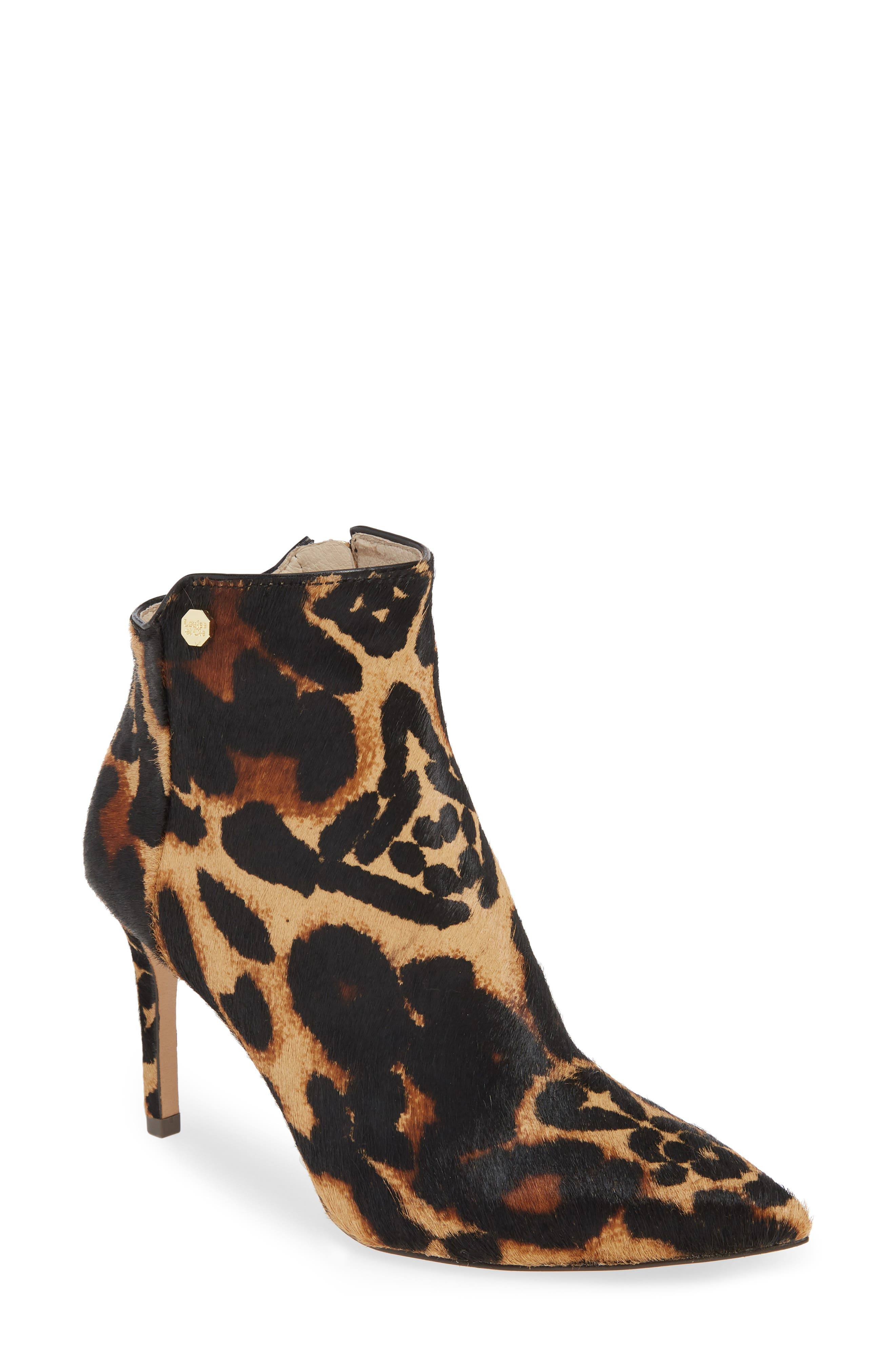 Sid Pointy Toe Genuine Calf Hair Bootie (Nordstrom Exclusive Color), Main, color, ZEOPARD CALF HAIR