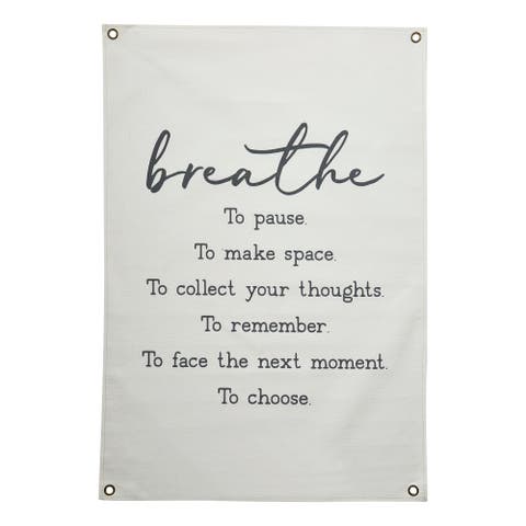 Breathe Canvas Wall Decor Natural Cotton Indoor Art