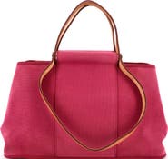Pre-Owned Hermes Cabag Elan Toile and Leather 39