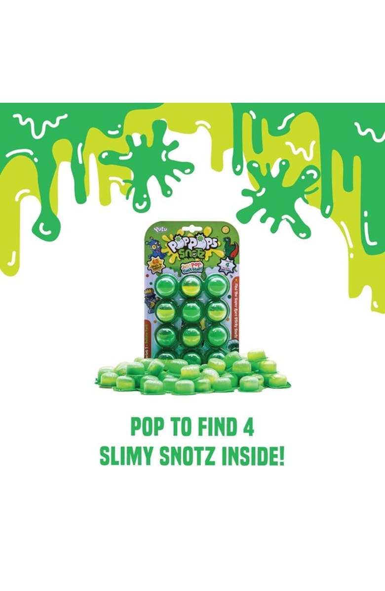 Pop Pops Snotz 24 Peices Deluxe Pack, 18 Poppable Bubbles, Alternate, color, Green