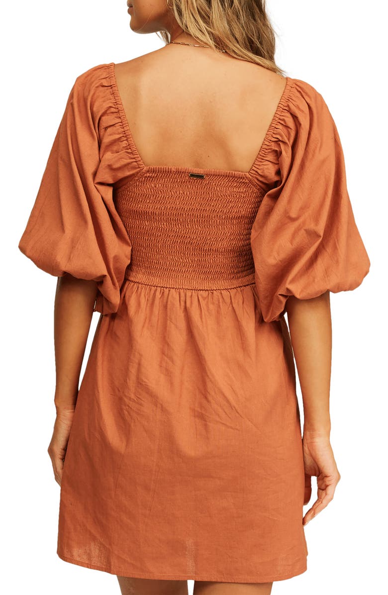 Billabong Paradise Days Puff Sleeve Minidress, Alternate, color,