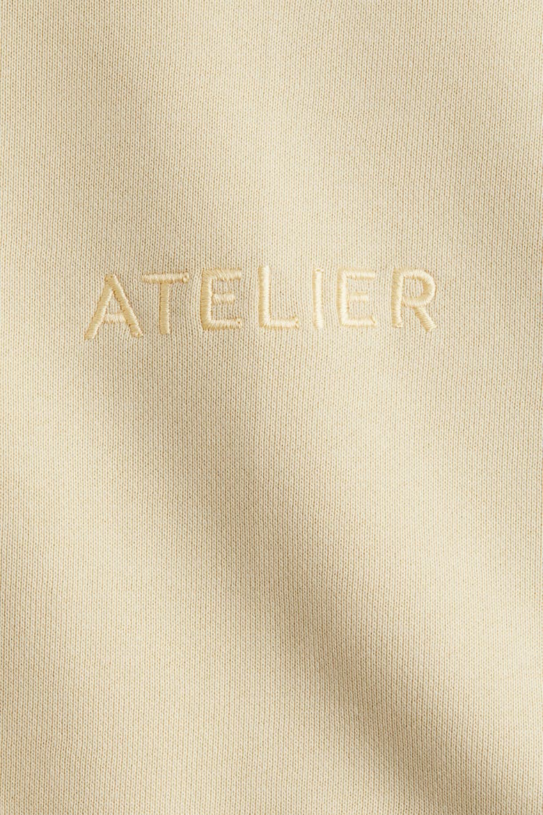 Text-motif Sweatshirt, Alternate, color, Light yellow/Atelier