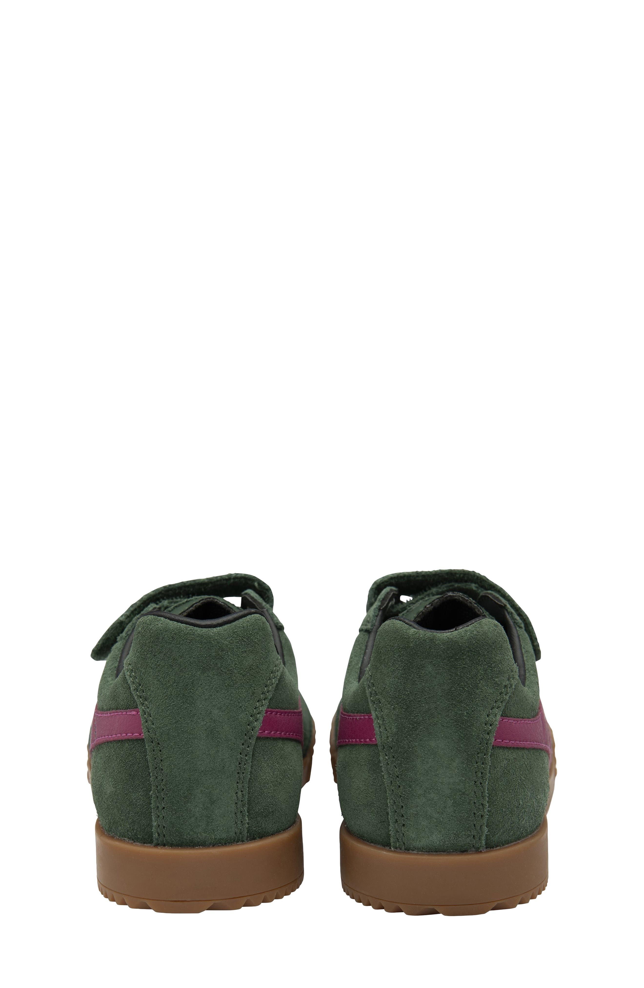 Kids' Harrier Strap Sneaker, Alternate, color, EVERGREEN/ FUCHSIA/ BLACK