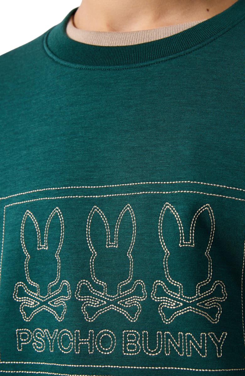 Psycho Bunny Kids' Tacoma Stitch Sweatshirt, Alternate, color, Sea Moss