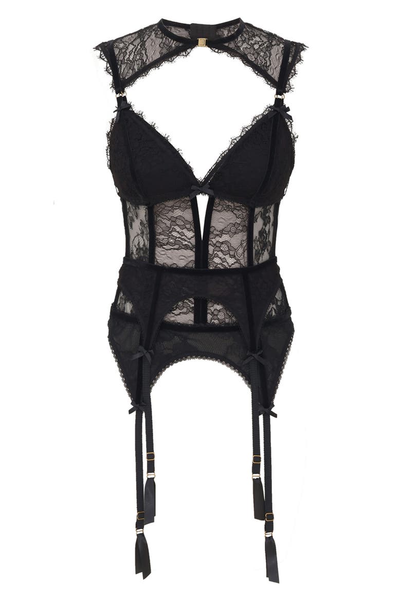 Valiant Lace Bodice, Main, color, BLACK