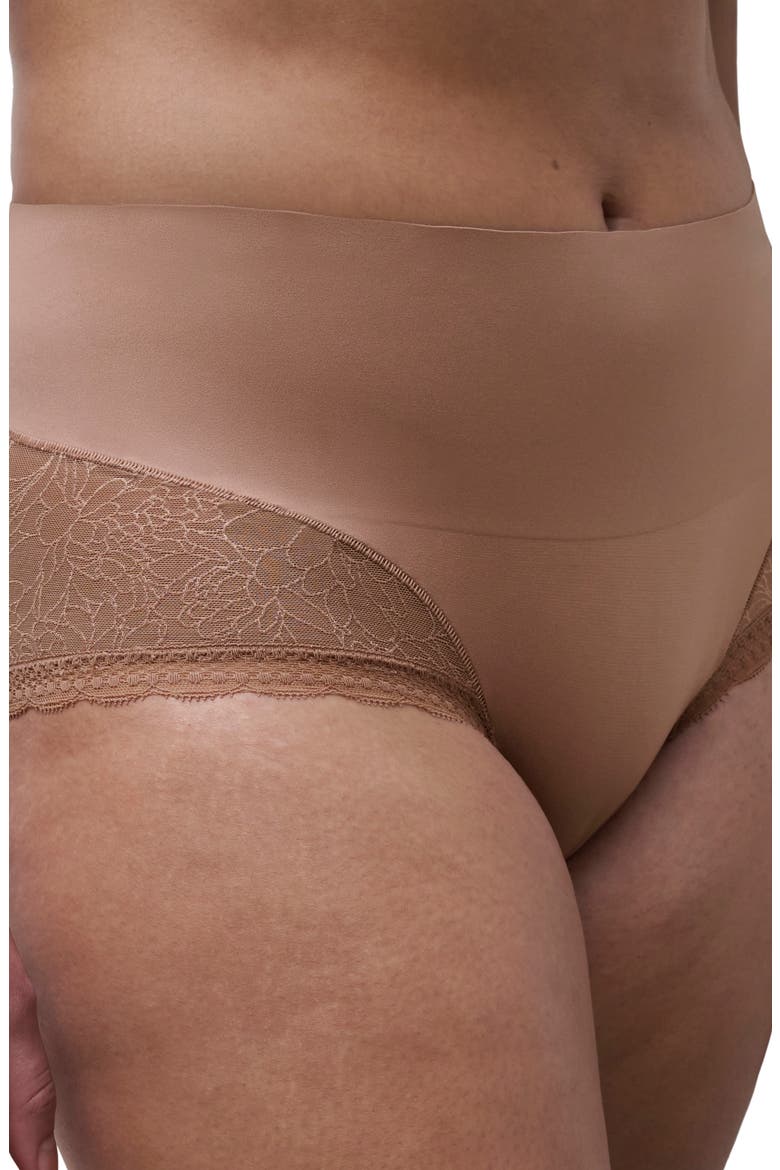 Belle Smoothing Hi Hipster Briefs, Alternate, color, COFFEE LATTE