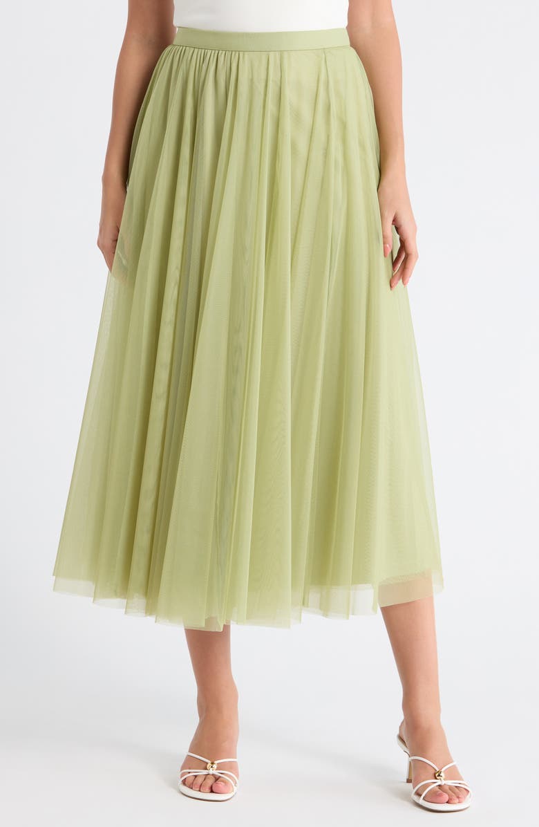 DR2 by Daniel Rainn Tulle Skirt, Main, color, Light Green