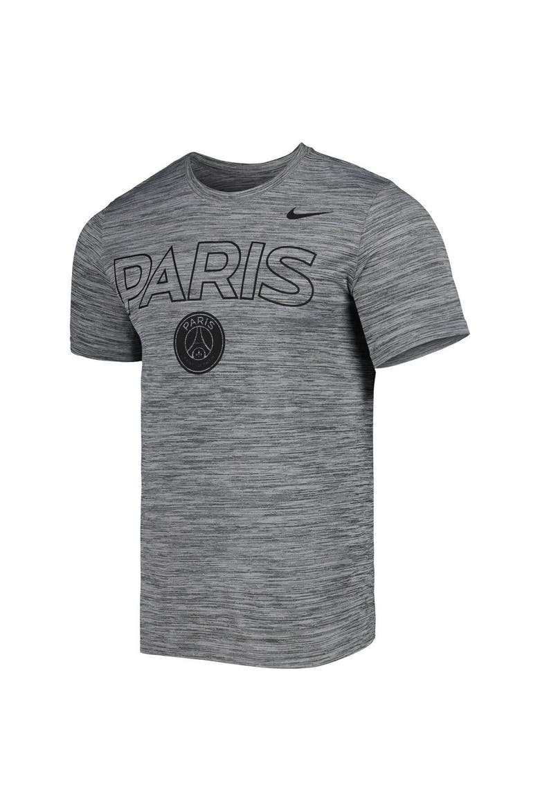 Men's Nike Heather Gray Paris Saint-Germain Lockup Velocity Legend Performance T-Shirt, Alternate, color, Heather Gray