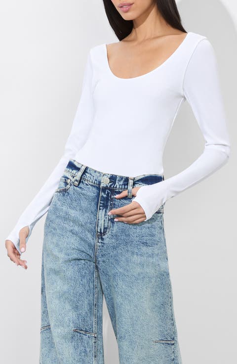 Rhys Ballet Long Sleeve Rib Bodysuit