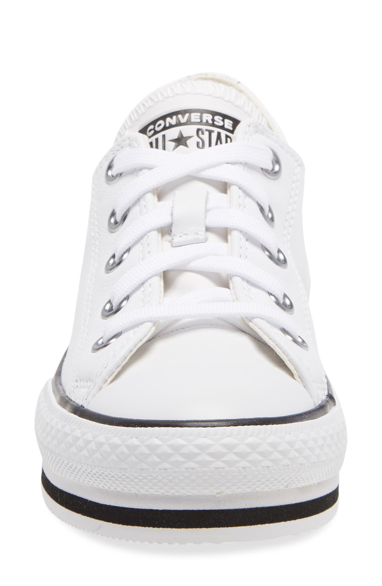 Chuck Taylor® All Star® Low Top Platform Sneaker, Alternate, color, WHITE/ BLACK/ EGRET