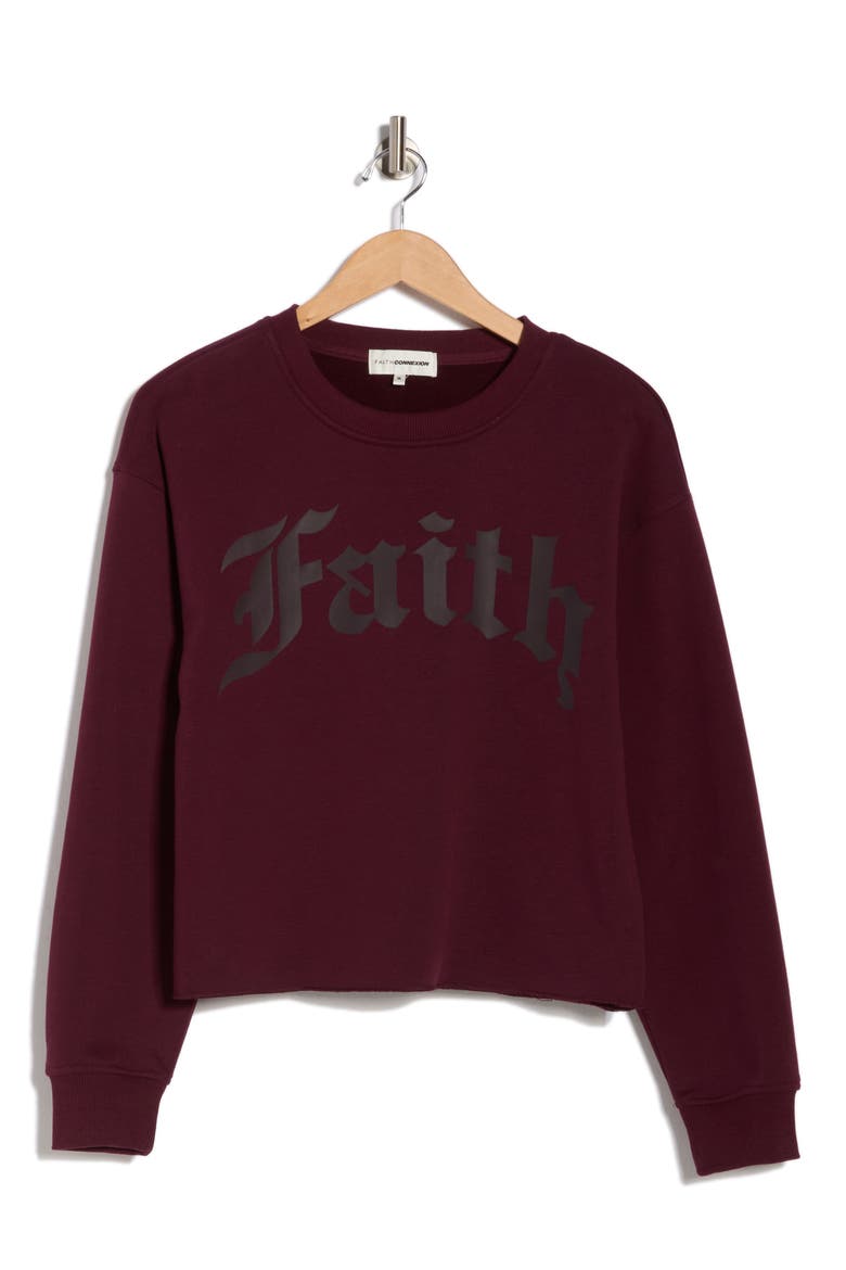 Logo Crewneck Sweatshirt, Alternate, color, WINE TASTING/ MALBEC