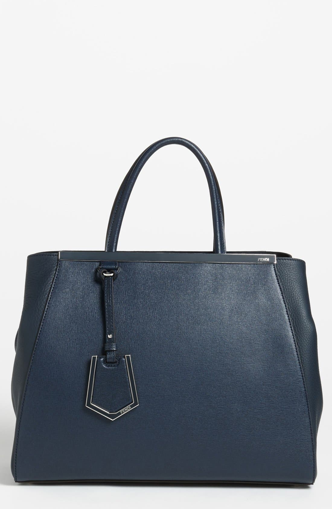 '2Jours Elite' Leather Shopper, Main, color, BLACKBOARD
