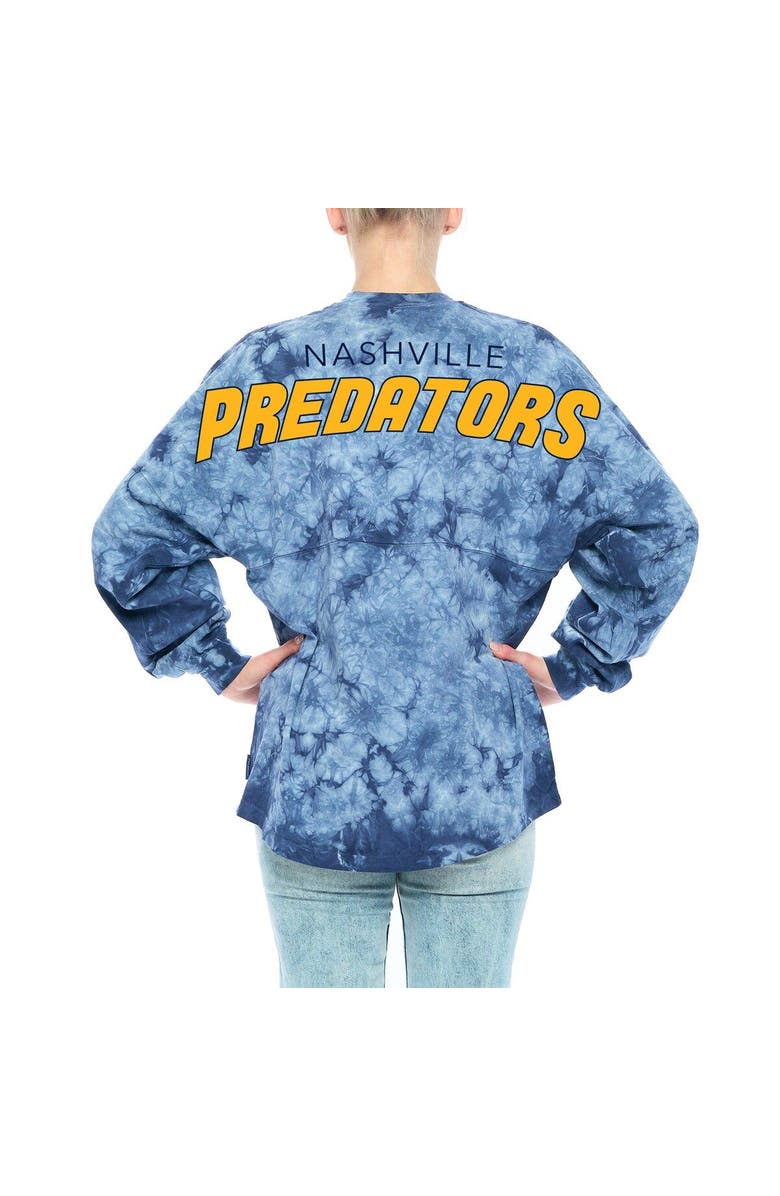 FANATICS Women's Fanatics Branded Navy Nashville Predators Crystal-Dye Long Sleeve T-Shirt, Alternate, color, Navy