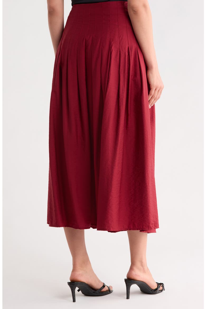 Pleated Midi Skirt, Alternate, color, CAYENNE