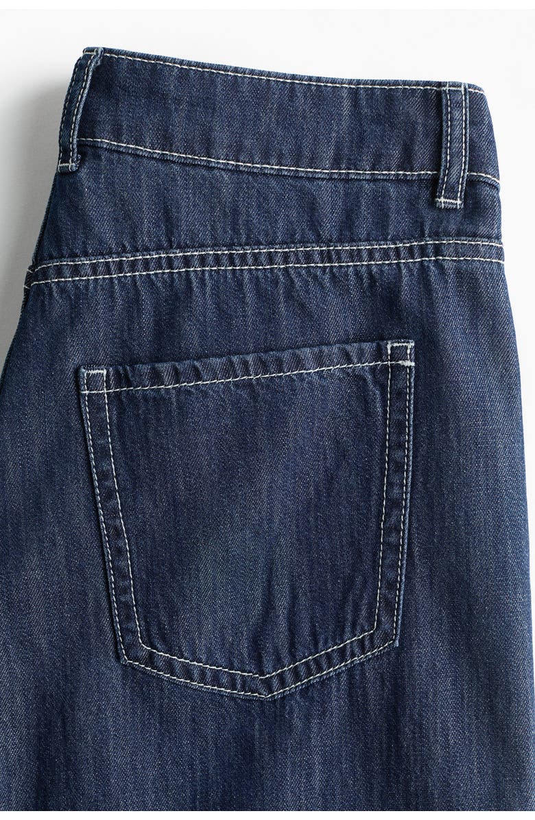 H&M Wide Regular Waist Jeans, Alternate, color, Dark Denim Blue