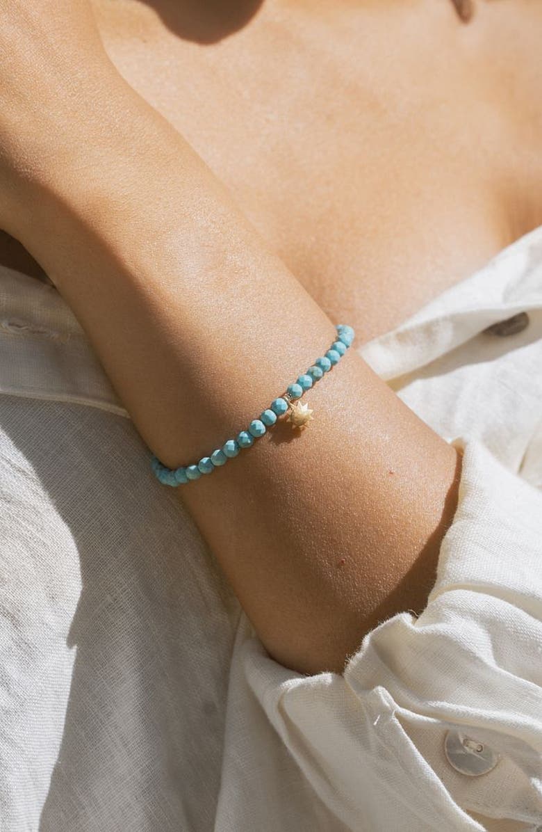 Satya Jewelry Ignite Vibrancy Turquoise Sun Bracelet, Alternate, color, Blue
