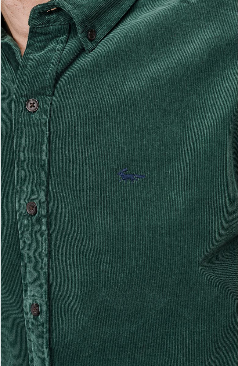 Aubin Haworth Corduroy Shirt, Alternate, color, Dark Green