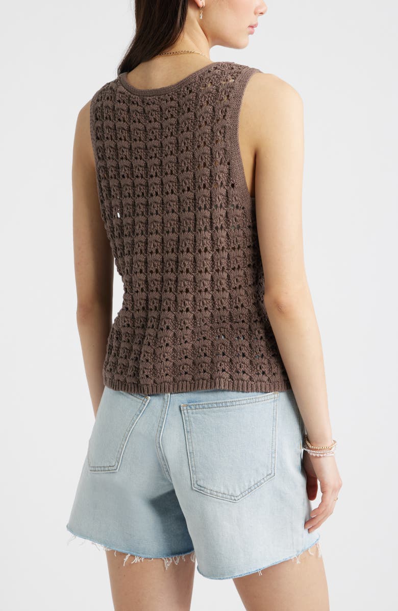 BP. Tie Front Sweater Vest, Alternate, color, Brown Quartz