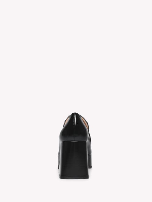 Gianvito Rossi Patent Platform Penny Loafers In Black