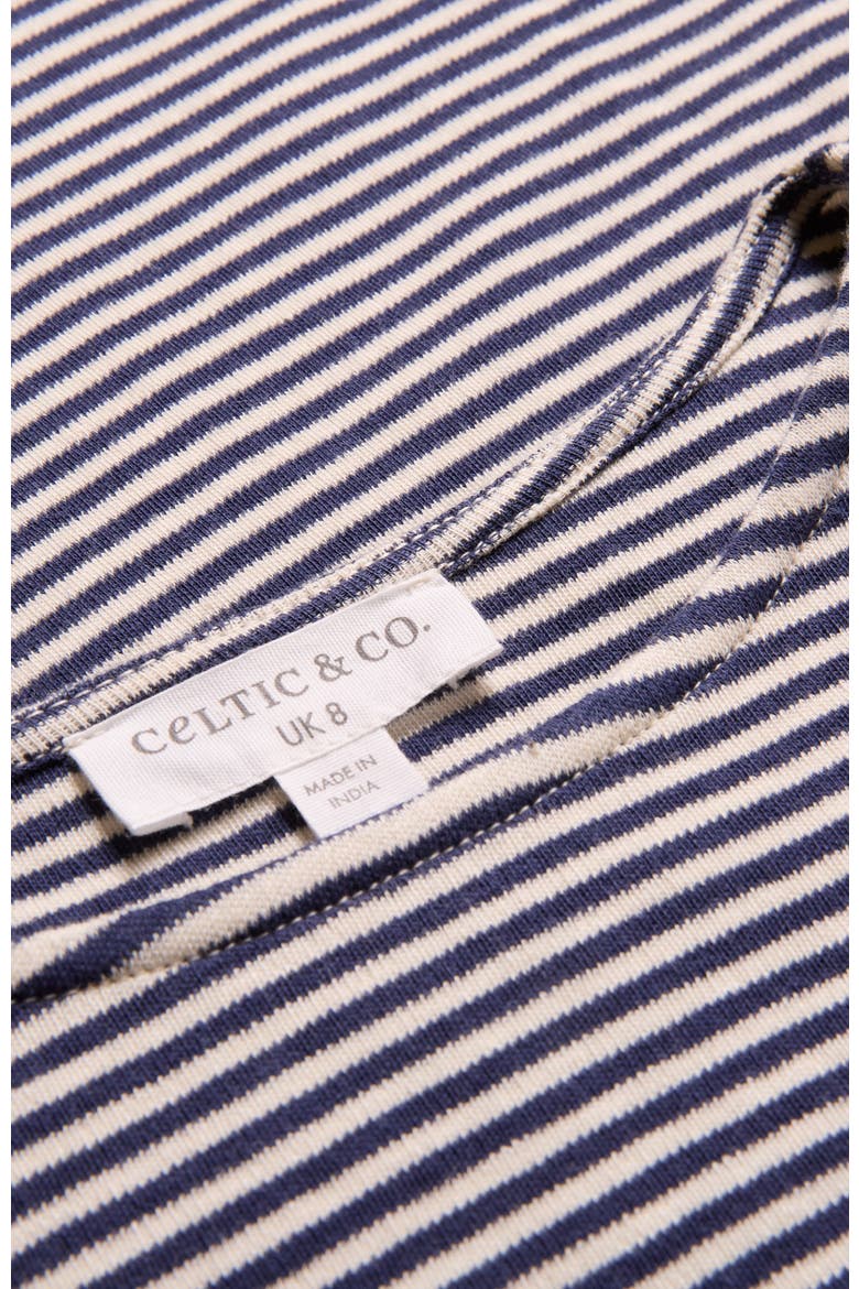 Cotton Striped Long Sleeve Top, Alternate, color, Dark Navy/ Chalk