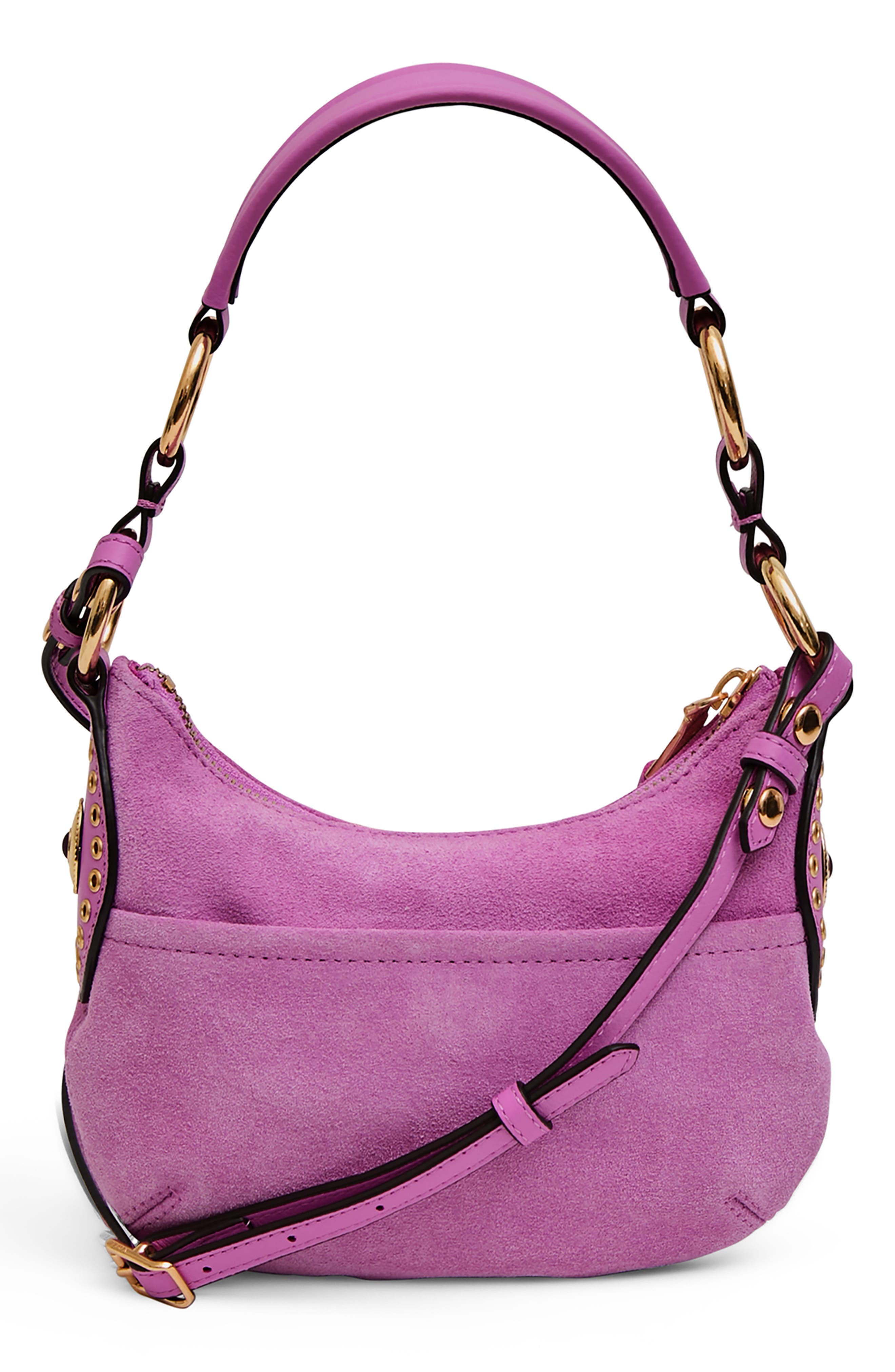 Mini Roma Crossbody Bag, Alternate, color, BLOOM SUEDE