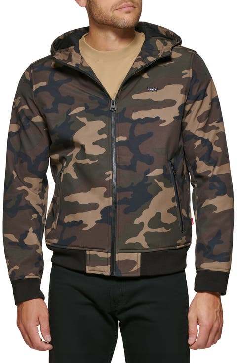 Soft Shell Hoodie Bomber Jacket