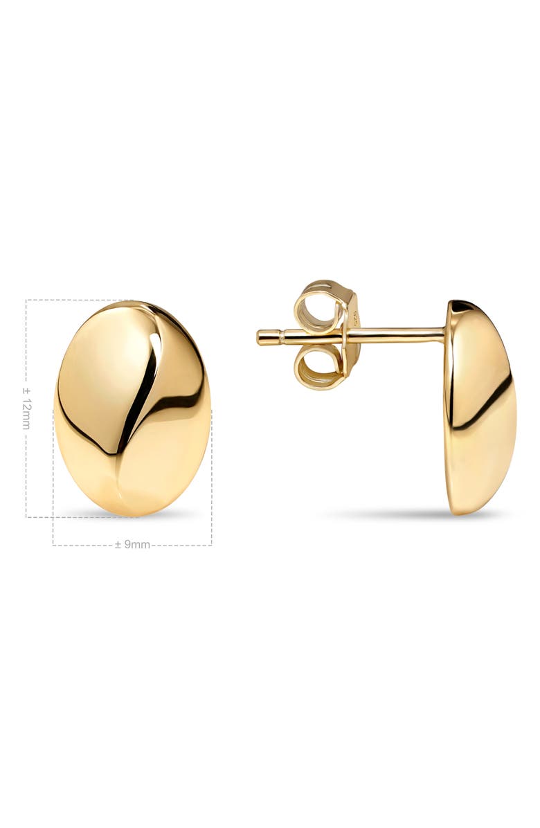 DEVATA Beveled Dome Stud Earrings, Alternate, color, Gold