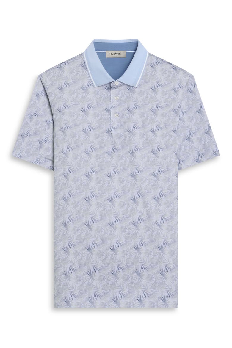Vidal OoohCotton® Palm Print Polo, Alternate, color, AIR BLUE