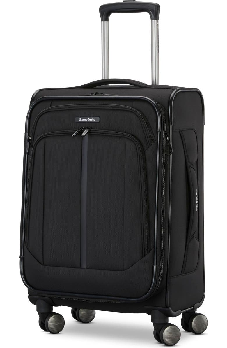 Samsonite Ascella 4 Softside Expandable 20" Carry On Spinner, Main, color, Black