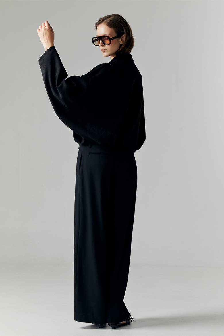 Qiana Suede Jacket, Alternate, color, Black