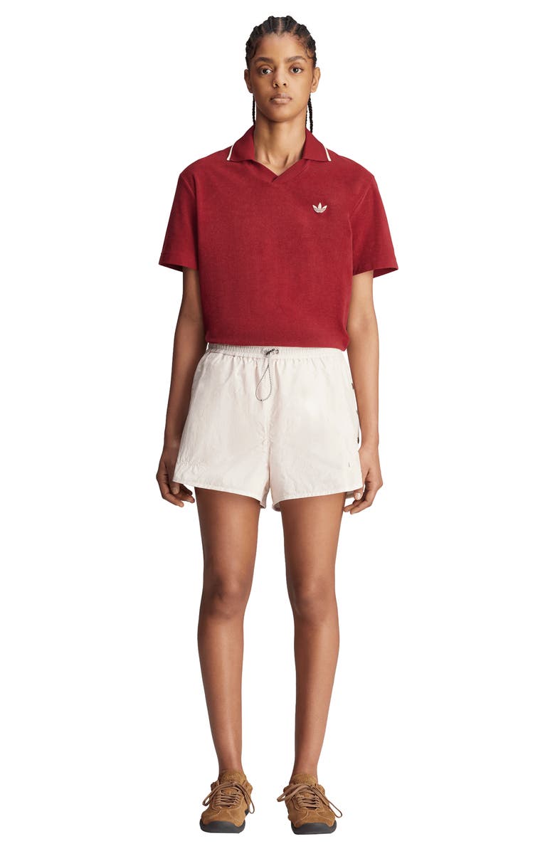 ADIDAS X WALES BONNER Johnny Collar Terry Cloth Polo, Alternate, color, Collegiate Burgundy