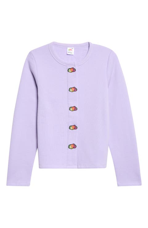 Fruit of the Loom Snap Terry Cardigan