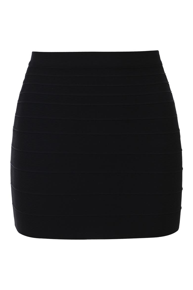 The Body Bandage Miniskirt, Main, color, BLACK