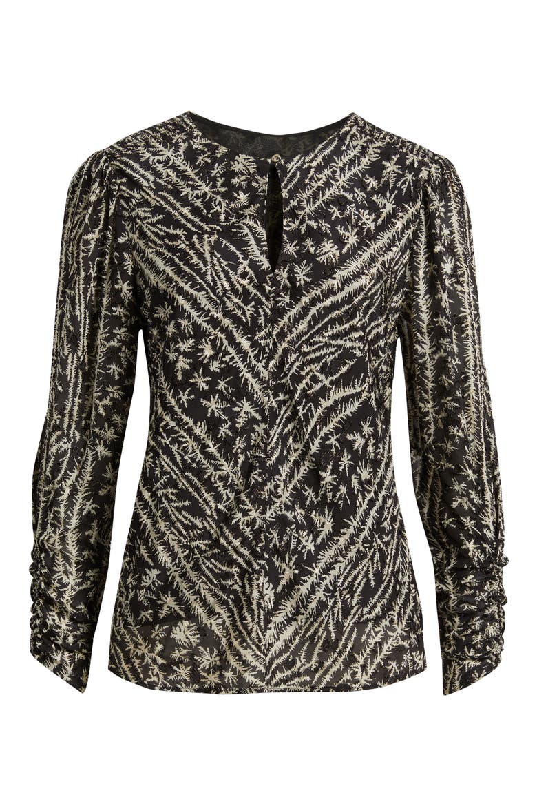 Bilimi Keyhole Long Sleeve Top, Alternate, color, BLACK