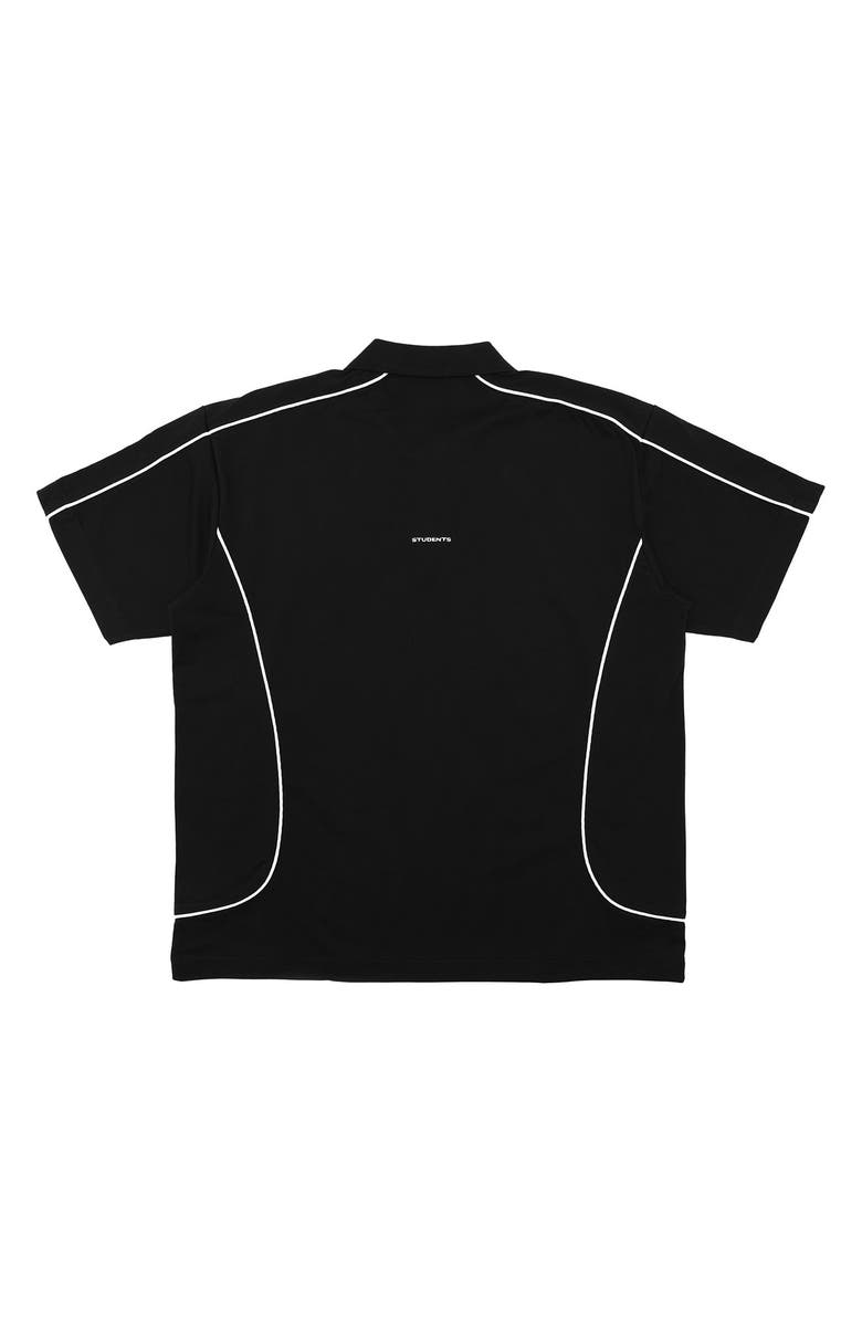 STUDENTS Coach Oversize Piped Polo, Alternate, color, Black
