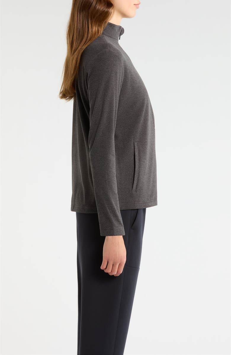 Swannies Emily Zip-Up Sweatshirt, Alternate, color, Black-Heather