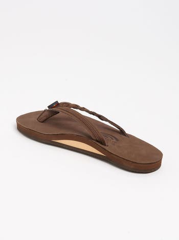 Rainbow 'Flirty' Braided Leather Flip Flop