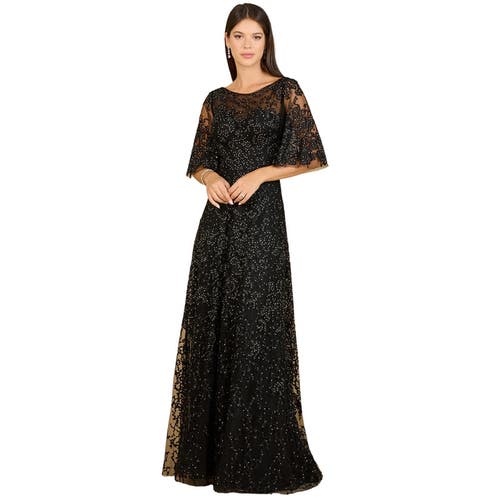 Lara New York Cape Sleeve Mother's Gown In Black