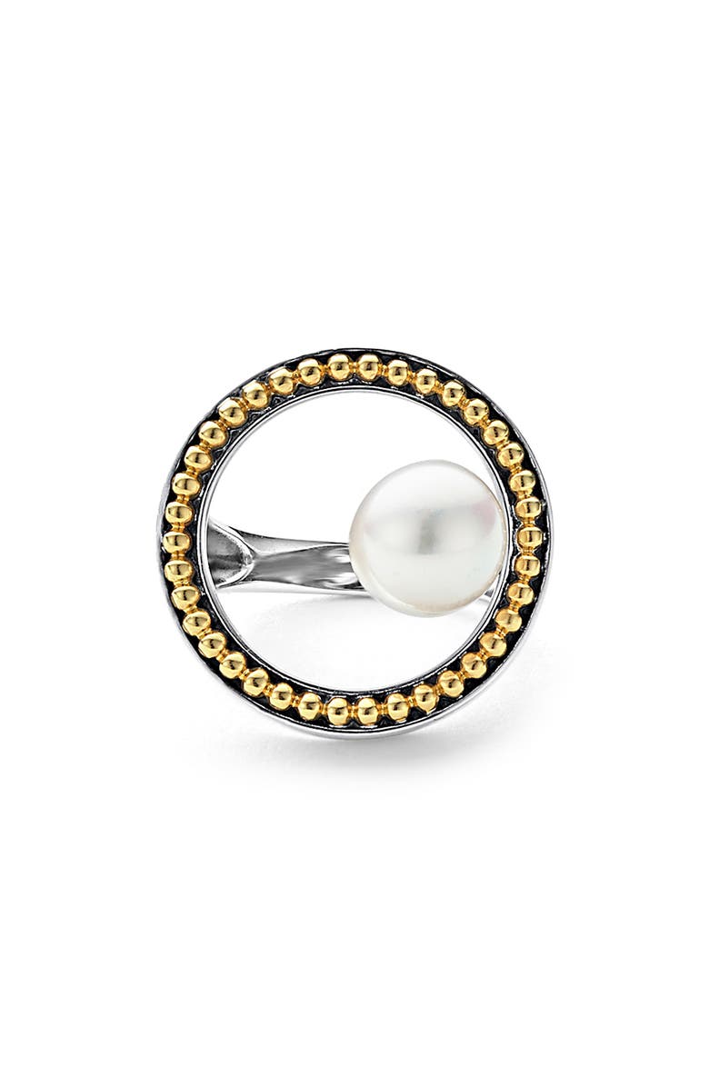 LAGOS Pearl Circle Ring, Main, color,