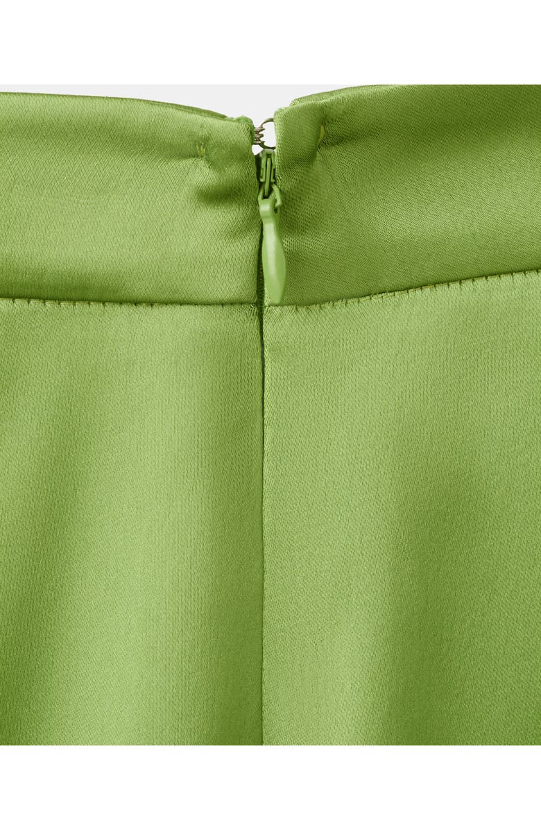 MANGO Satin Ankle Wide Leg Pants, Alternate, color, Green