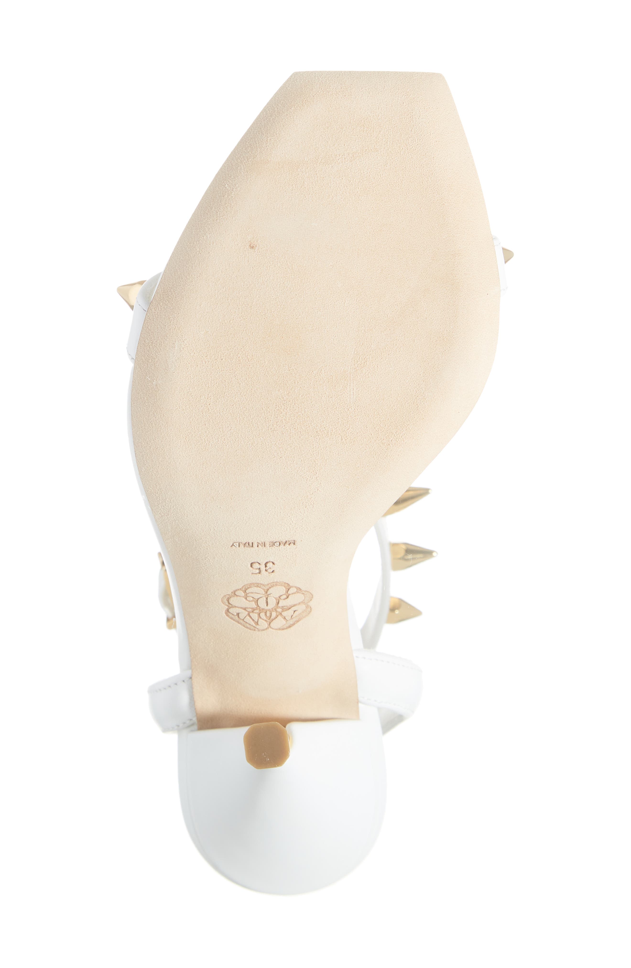 McQueen Alexander McQueen Punk Stud Ankle Strap Sandal, Alternate, color, 